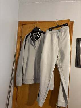 INC International Concepts Men's Grey 2-Piece Full-Zip Tracksuit Set